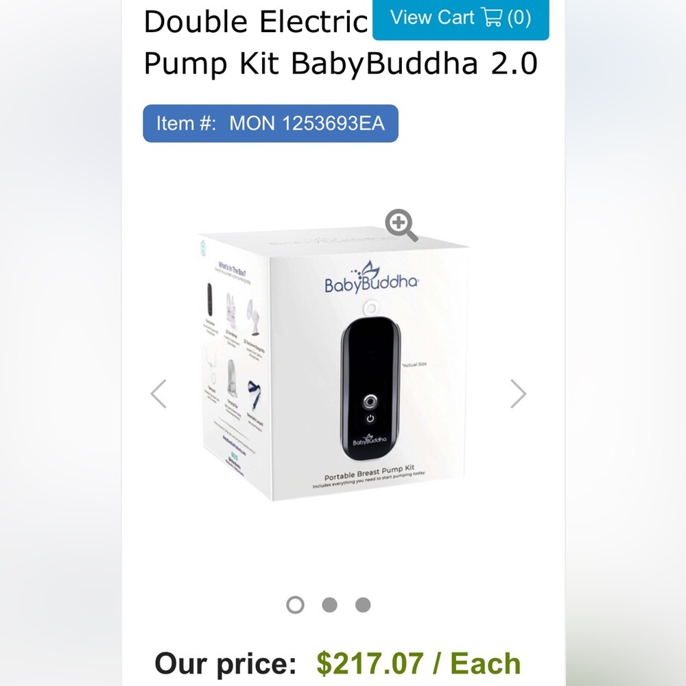 Baby Buddha Portable Breast Pump + supplies & bonus Zomee portable pump